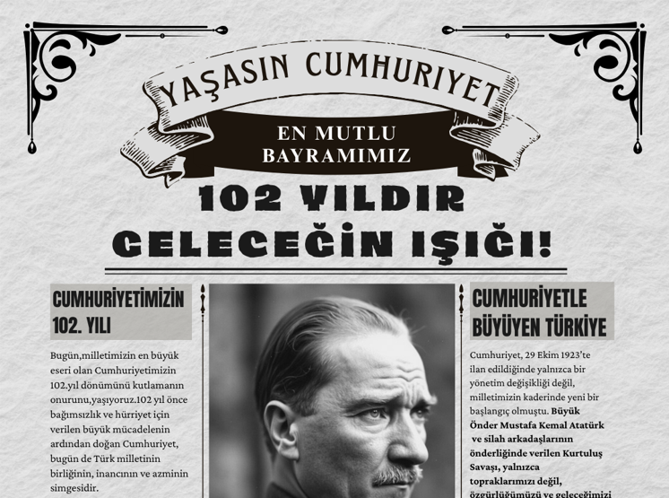 Cumhuriyet 102 yaşında